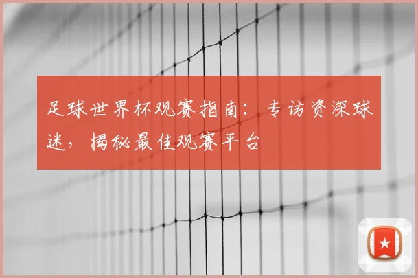 足球世界杯观赛指南:专访资深球迷,揭秘最佳观赛平台